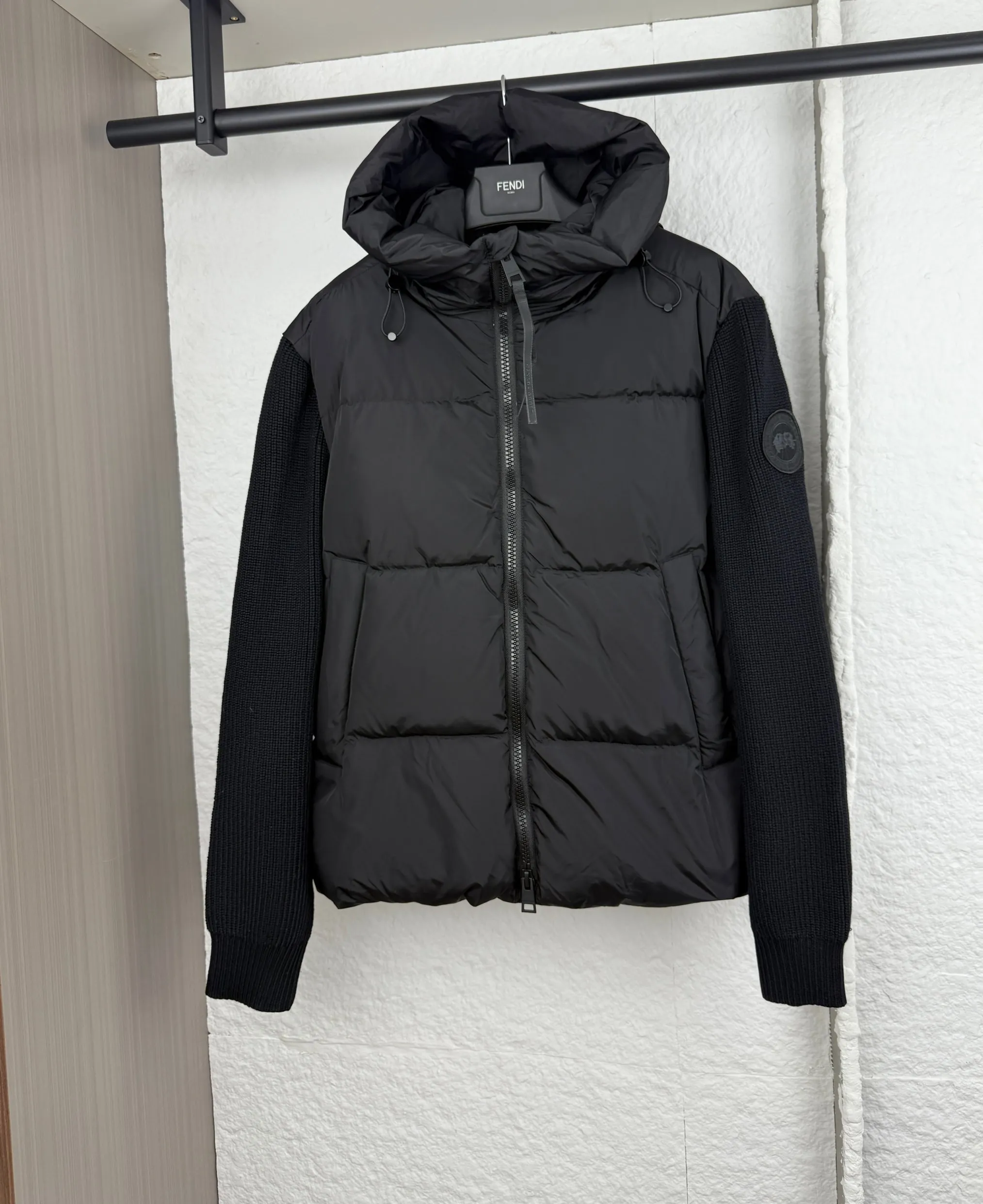 P930 Canada Goose HyBridge black label woolen patchwork down jacket S/M/L/XL